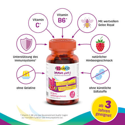 Immun Gums Himbeergeschmack 60 St PEDIAKID