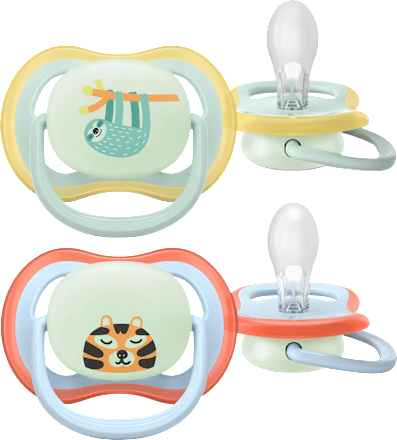 Schnuller ultra air nighttime Silikon, grün/blau, 0-6 Monate PHILIPS AVENT