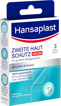 Pflaster Strips Zweite Haut Groß Hansaplast