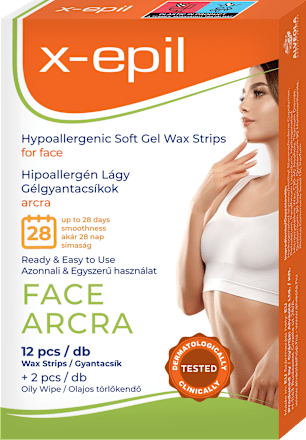 Hideggyanta csíkok arcra, hipoallergén X-Epil