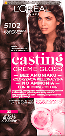Farba do włosów 5102 Chłodna mokka L'ORÉAL PARiS CASTING Crème Gloss