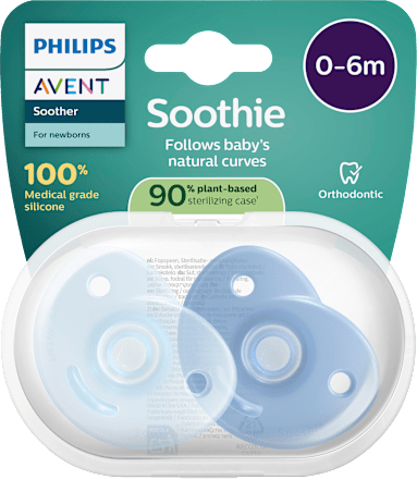 Schnuller Soothie Silikon, blau, 0-6 Monate PHILIPS AVENT