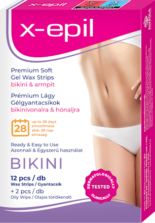 Hideggyanta csíkok bikinivonalra és hónaljra, érzékeny bőrre X-Epil