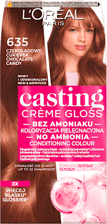 Farba do włosów 635 Czekoladowy cukierek L'ORÉAL PARiS CASTING Crème Gloss