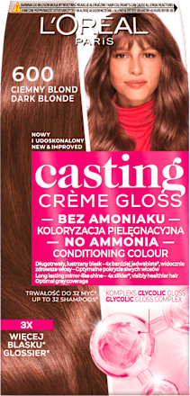 Farba do włosów 600 Ciemny blond L'ORÉAL PARiS CASTING Crème Gloss