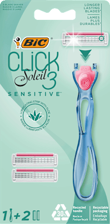 Click Soleil 3 Sensitive aparat za brijanje + 2 patrone BIC
