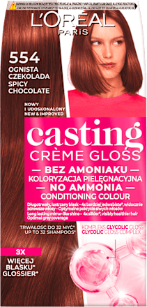 Farba do włosów 554 Ognista czekolada L'ORÉAL PARiS CASTING Crème Gloss