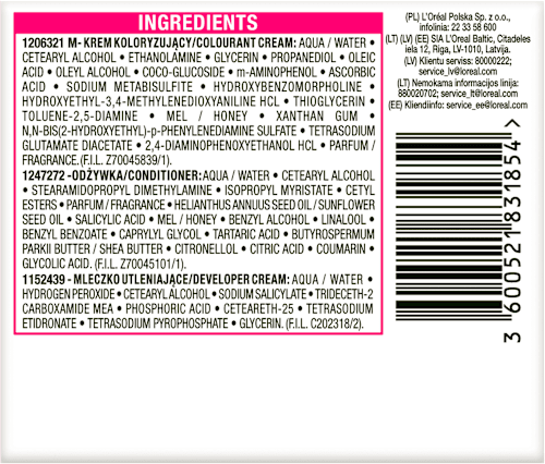 Farba do włosów 801 Satynowy blond L'ORÉAL PARiS CASTING Crème Gloss