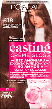Farba do włosów 618 Waniliowa Mokka L'ORÉAL PARiS CASTING Crème Gloss