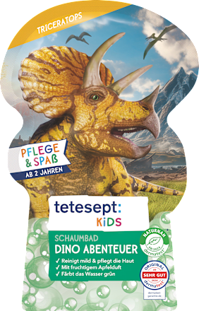 Schaumbad Pflege & Spaß Dino Abenteuer  tetesept: KIDS
