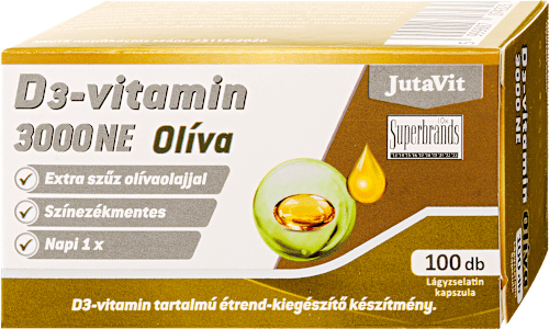 D3-vitamin 3000 NE lágyzselatin kapszula olíva  JutaVit