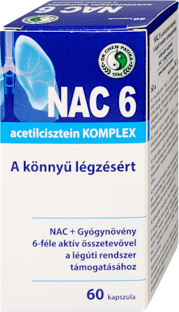 NAC 6 komplex kapszula, léguti rendszer támogatásához DR CHEN PATIKA