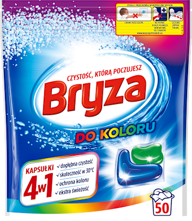 Kapsułki do prania tkanin kolorowych 4w1 Bryza