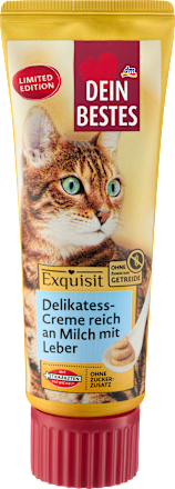 Ínyenc krém felnőtt macskáknak, tejben gazdag, májjal Dein Bestes
