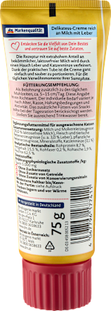 Ínyenc krém felnőtt macskáknak, tejben gazdag, májjal Dein Bestes