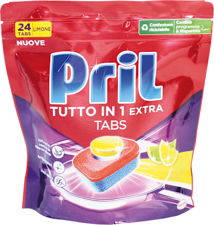 Tabs lavastoviglie Tutto in 1 Extra limone e lime Pril