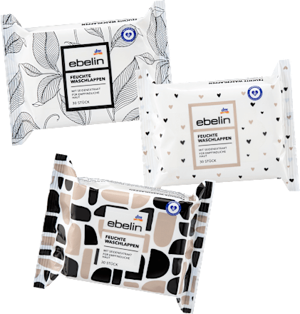 Vlažne maramice za čišćenje kože lica, više vrsta ebelin