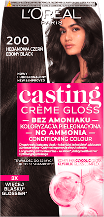 Farba do włosów 200 Hebanowa czerń L'ORÉAL PARiS CASTING Crème Gloss