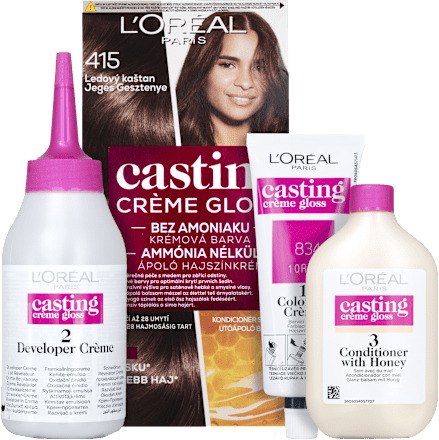Farba na vlasy - 415 studená hnedá L'ORÉAL PARiS casting CRÈME GLOSS