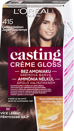 Farba na vlasy - 415 studená hnedá L'ORÉAL PARiS casting CRÈME GLOSS