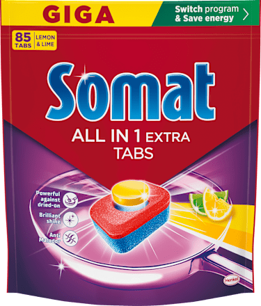 Geschirrspül-Tabs All in 1 Extra Zitrone & Limette Giga Somat