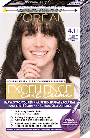 Farba na vlasy Cool Creme - 4.11 ultra popolavá hnedá L'ORÉAL PARiS EXCELLENCE Creme