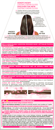 Farba do włosów bez amoniaku, 300 Ciemny Brąz L'ORÉAL PARiS CASTING Crème Gloss