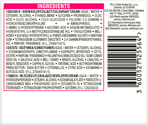 Farba do włosów bez amoniaku, 300 Ciemny Brąz L'ORÉAL PARiS CASTING Crème Gloss