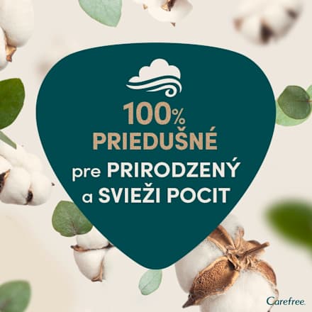 Slipové vložky 100 % Organic Normal - neparfumované Carefree