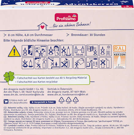 Adventske svijeće – metalik Profissimo