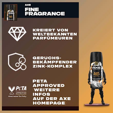 Bodyspray Black Vanilla Orange & Sandalwood Scent AXE