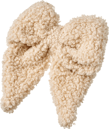 Patentspange Schleife Teddy, creme ebelin