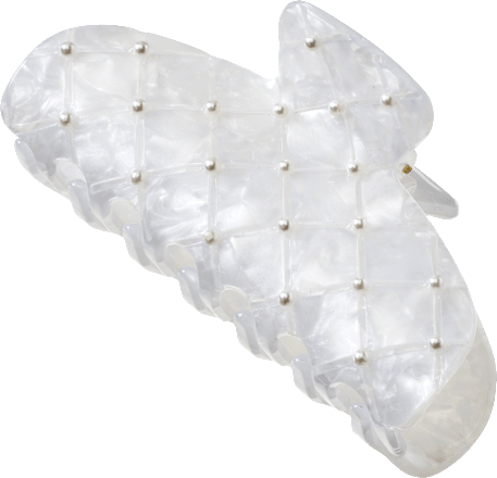 Haarklammer mit Perlen, weiß ebelin