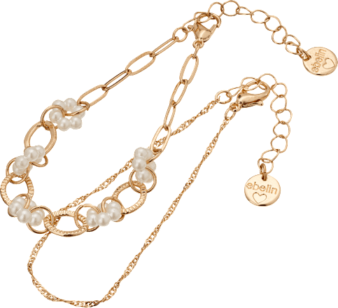 Armbänder mit Perlen, Gold-Optik ebelin