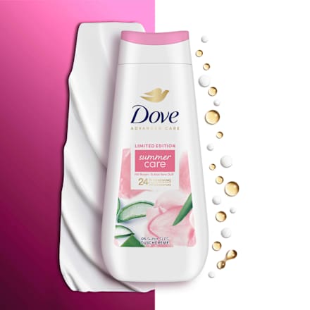 Duschcreme Advanced Care summer care mit Rosen- & Aloe Vera Duft Dove