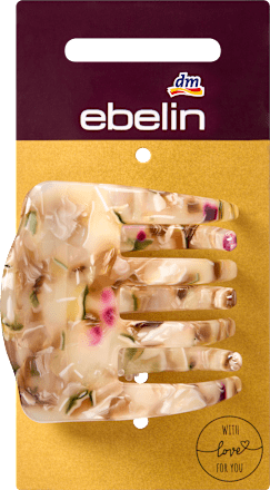 Haarklammer Acryl gemustert, creme ebelin