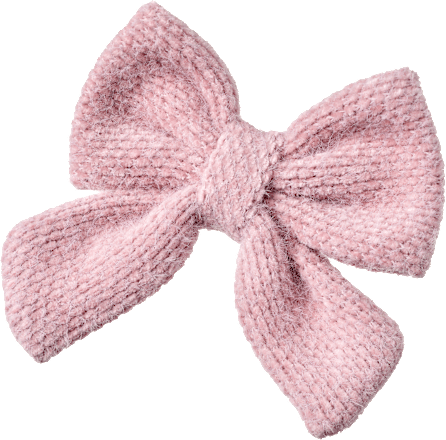 Patentspange mit weicher Schleife, rosa ebelin