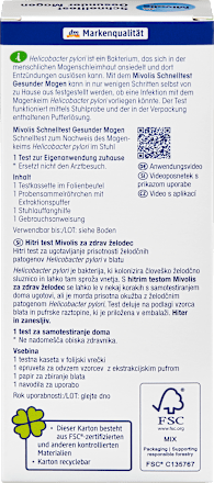 Hitri test za ugotavljanje prisotnosti Helicobacter pylori Mivolis
