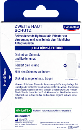 Pflaster Strips Zweite Haut  Hansaplast