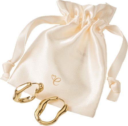 Creolen organische Form wasserfest, Gold-Optik ebelin