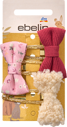 Haarclips mit Schleifen, Rot, Rosa, Teddy ebelin