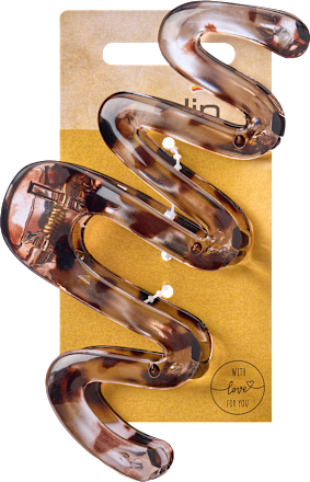 Haarklammer maxi gewellt, Braun ebelin