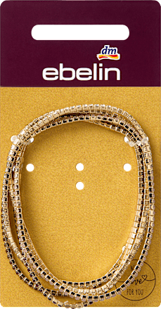 Armbänder elastisch mit Strasssteinen, Gold-Optik ebelin