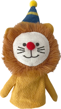 Fingerpuppen-Set, Löwe & Zirkusdompteur, mehrfarbig (7cm) 2tlg Cleoleo