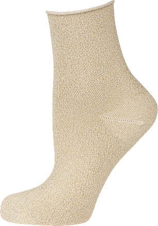 Socken Glamour mit Lurex-Garn beige Gr. 35-38 nur die