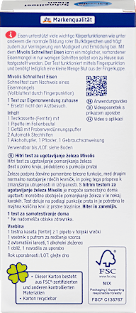 Test rapid pentru fier Mivolis