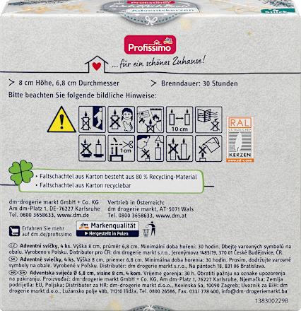 Lumânare rustică 80/68 Profissimo