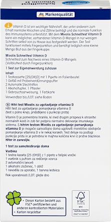 Schnelltest Vitamin D, 1 Anwendung Mivolis