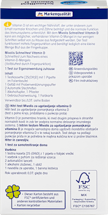 Test do oznaczenia stężenia witaminy D we krwi Mivolis