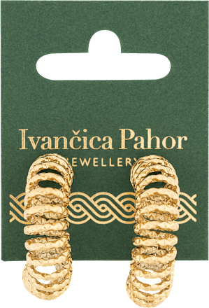 Naušnice od nehrđajućeg čelika – ring, zlatne Ivančica Pahor